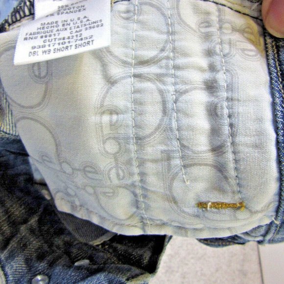 Bebe Short Shorts, Jean Hot Pants, Summer Womens Juniors size 27 - Picture 12 of 12